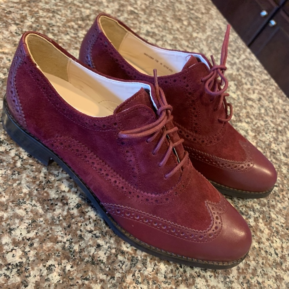 Cole Haan Burgundy Oxfords